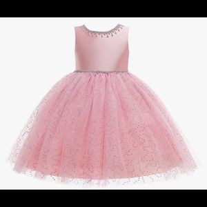 NWOT Girls Pink Sequin and Rhinestone party dress, size 4T